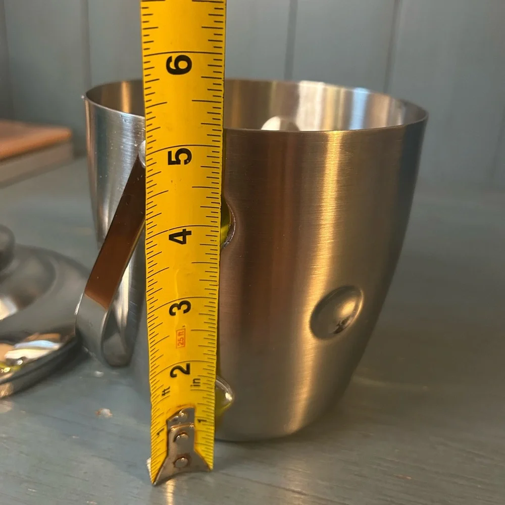Vintage Marquis by Waterford Dimpled Stainless Steel Ice Bucket w/Lid